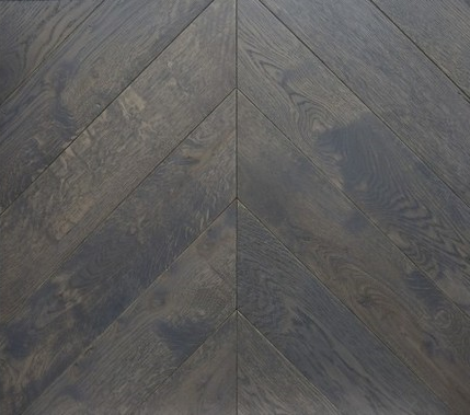Engineered Oak Chevron Parquet Flooring. DARK CLOUDS.
