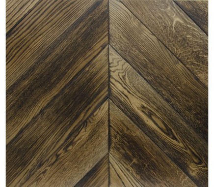 Engineered Chevron Oak Parquet Flooring. DARK SMOKE.